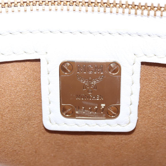 MCM Vicetos Shoulder Bag Leather Brown Gold Tone Auth ka5518A