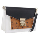 MCM Vicetos Shoulder Bag Leather Brown Gold Tone Auth ka5518A-1
