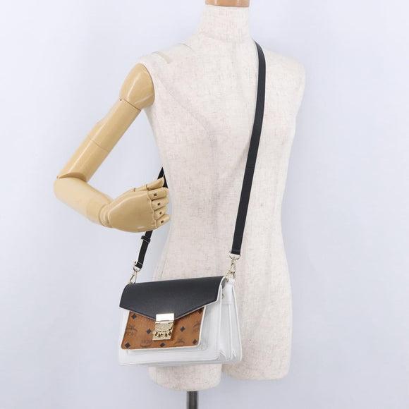 MCM Vicetos Shoulder Bag Leather Brown Gold Tone Auth ka5518A
