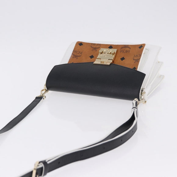 MCM Vicetos Shoulder Bag Leather Brown Gold Tone Auth ka5518A