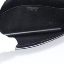 VERSACE Chain Shoulder Bag Leather Black Gold Tone Auth ka5520A-12