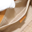 CELINE Hand Bag Leather Brown Gold Tone Auth ka5521A-22