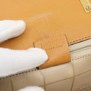 CELINE Hand Bag Leather Brown Gold Tone Auth ka5521A-12