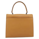 CELINE Hand Bag Leather Brown Gold Tone Auth ka5521A-2