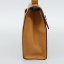 CELINE Hand Bag Leather Brown Gold Tone Auth ka5521A-3