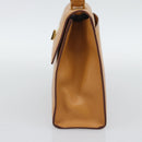 CELINE Hand Bag Leather Brown Gold Tone Auth ka5521A-4