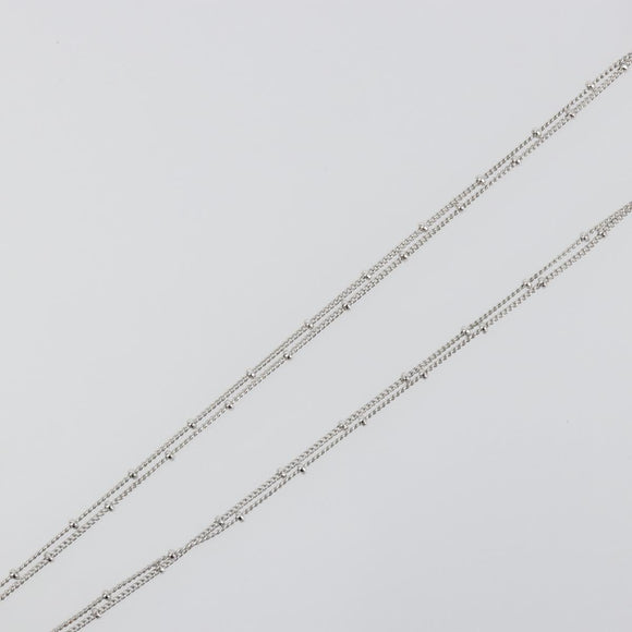 Christian Dior Necklace Metal Silver Auth ka5524