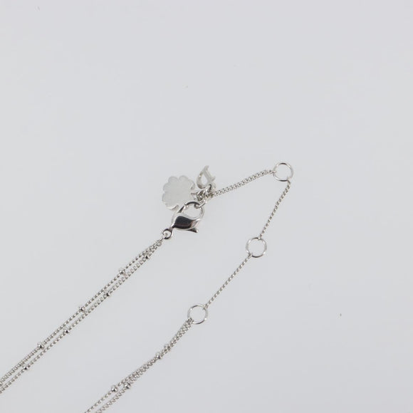 Christian Dior Necklace Metal Silver Auth ka5524