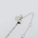 Christian Dior Necklace Metal Silver Auth ka5524-7