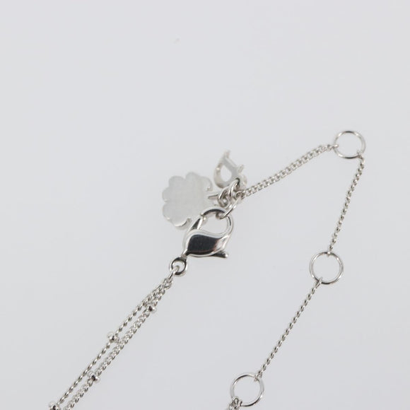 Christian Dior Necklace Metal Silver Auth ka5524