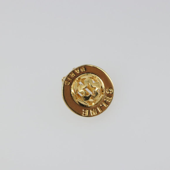 CELINE Earring Metal Gold Tone Auth ka5526