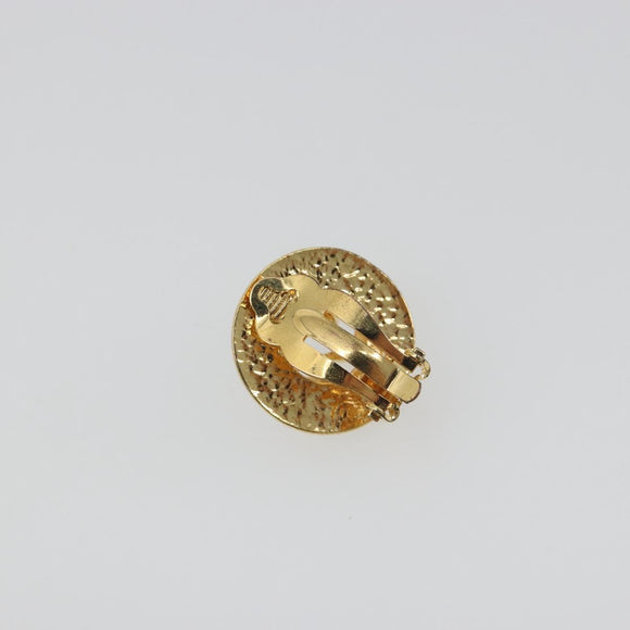 CELINE Earring Metal Gold Tone Auth ka5526