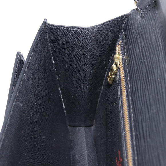 LOUIS VUITTON Epi Sellier Dragonne Clutch Bag Black M52612 LV Auth ka5527