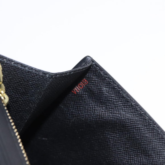 LOUIS VUITTON Epi Sellier Dragonne Clutch Bag Black M52612 LV Auth ka5527
