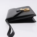 LOUIS VUITTON Epi Sellier Dragonne Clutch Bag Black M52612 LV Auth ka5527-4