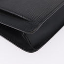 LOUIS VUITTON Epi Sellier Dragonne Clutch Bag Black M52612 LV Auth ka5527-14