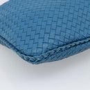 BOTTEGA VENETA INTRECCIATO Shoulder Bag Leather Blue Silver 115654 Auth ka5528SAV-15