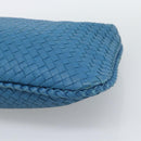 BOTTEGA VENETA INTRECCIATO Shoulder Bag Leather Blue Silver 115654 Auth ka5528SAV-16