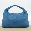 BOTTEGA VENETA INTRECCIATO Shoulder Bag Leather Blue Silver 115654 Auth ka5528SAV-12