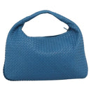 BOTTEGA VENETA INTRECCIATO Shoulder Bag Leather Blue Silver 115654 Auth ka5528SAV-2