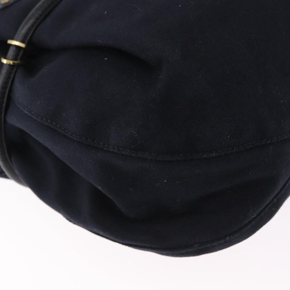 GUCCI Hand Bag Canvas Black Gold Tone 95168 Auth ka5531