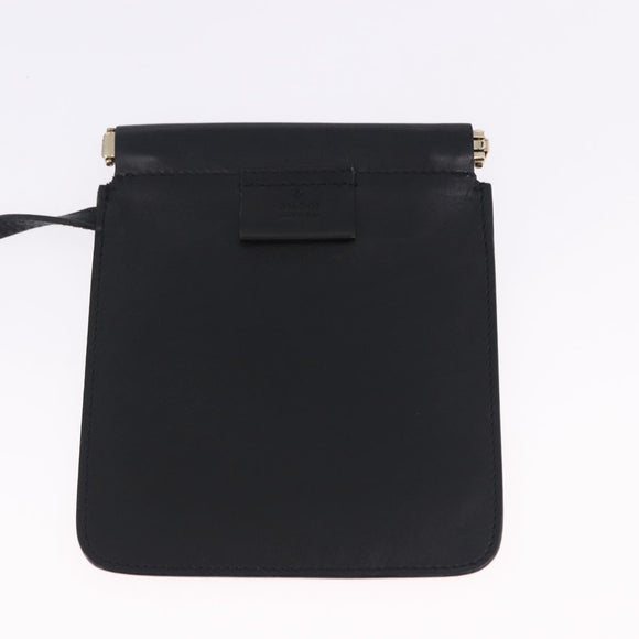 GUCCI Hand Bag Canvas Black Gold Tone 95168 Auth ka5531