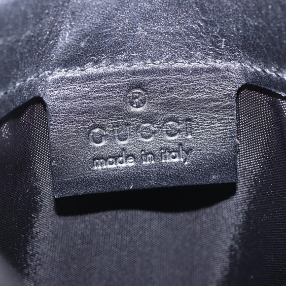 GUCCI Hand Bag Canvas Black Gold Tone 95168 Auth ka5531