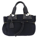 GUCCI Hand Bag Canvas Black Gold Tone 95168 Auth ka5531-13