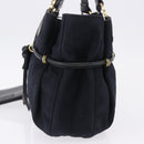 GUCCI Hand Bag Canvas Black Gold Tone 95168 Auth ka5531-3