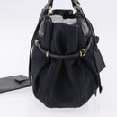 GUCCI Hand Bag Canvas Black Gold Tone 95168 Auth ka5531-4