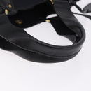 GUCCI Hand Bag Canvas Black Gold Tone 95168 Auth ka5531-7