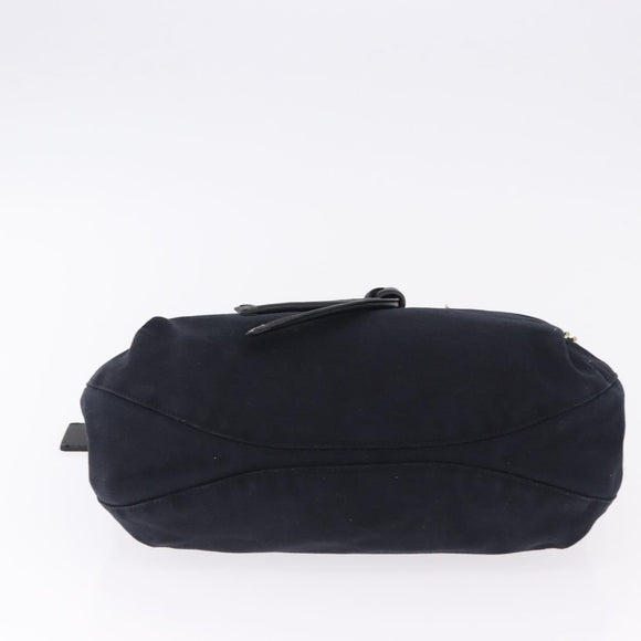 GUCCI Hand Bag Canvas Black Gold Tone 95168 Auth ka5531