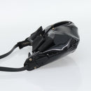 Salvatore Ferragamo Vala Shoulder Bag Patent Black Silver Auth ka5532A-3