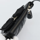 Salvatore Ferragamo Vala Shoulder Bag Patent Black Silver Auth ka5532A-6