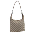 GUCCI GG Canvas Shoulder Bag Beige Silver 001 3814 Auth ka5533A-1