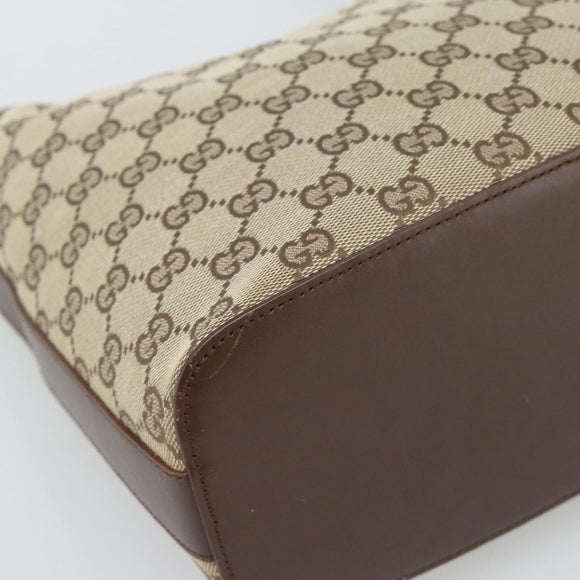 GUCCI GG Canvas Shoulder Bag Beige Silver 001 3814 Auth ka5533A
