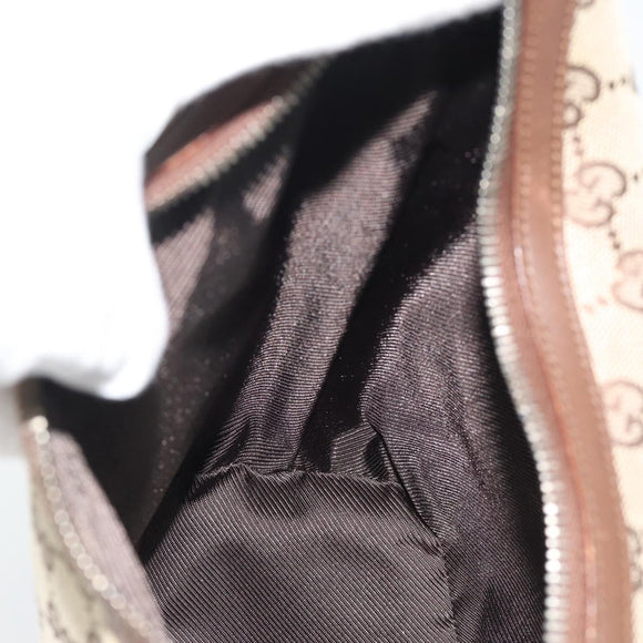 GUCCI GG Canvas Shoulder Bag Beige Silver 001 3814 Auth ka5533A