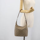 GUCCI GG Canvas Shoulder Bag Beige Silver 001 3814 Auth ka5533A-22
