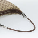 GUCCI GG Canvas Shoulder Bag Beige Silver 001 3814 Auth ka5533A-7