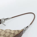 GUCCI GG Canvas Shoulder Bag Beige Silver 001 3814 Auth ka5533A-8