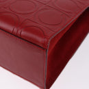Salvatore Ferragamo Gancini Hand Bag Leather Red Silver Auth ka5534-14