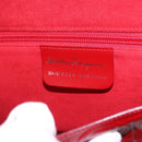 Salvatore Ferragamo Gancini Hand Bag Leather Red Silver Auth ka5534-17