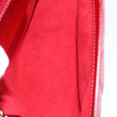 Salvatore Ferragamo Gancini Hand Bag Leather Red Silver Auth ka5534-18