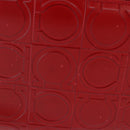 Salvatore Ferragamo Gancini Hand Bag Leather Red Silver Auth ka5534-4