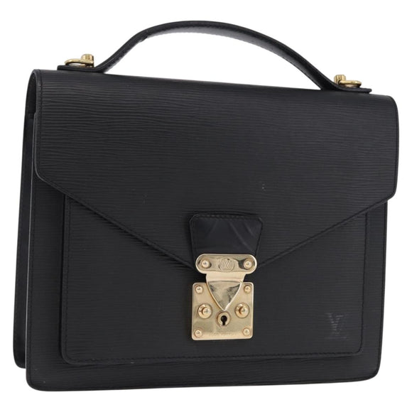 LOUIS VUITTON Epi Monceau 28 Hand Bag Black M52122 LV Auth ka5535