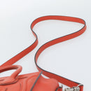 CELINE Luggage Nano Shopper Hand Bag Leather 2way Orange Silver Auth ka5539A-15