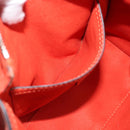 CELINE Luggage Nano Shopper Hand Bag Leather 2way Orange Silver Auth ka5539A-21