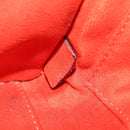 CELINE Luggage Nano Shopper Hand Bag Leather 2way Orange Silver Auth ka5539A-12