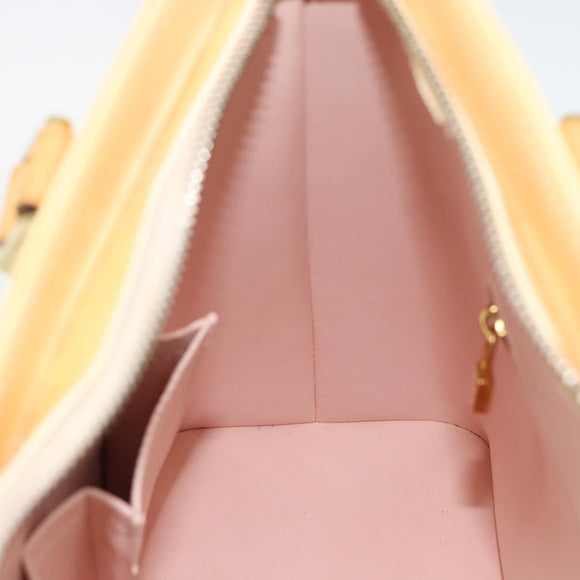 LOUIS VUITTON Monogram Vernis Houston Bag Marshmallow Pink M91302 LV Auth ka5542