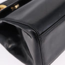 Christian Dior Shoulder Bag Patent Black Gold Tone Auth ka5543-10